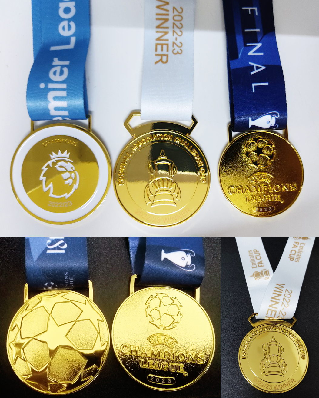Huy chương Champion league, Premier League, FA cup 2023